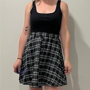 Black and plaid dress